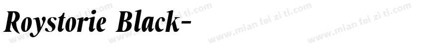 Roystorie Black字体转换